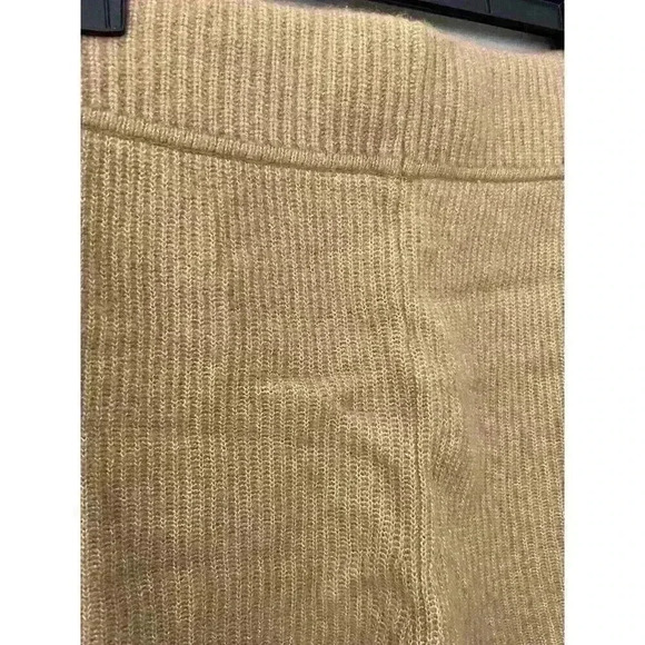 Everlane The Cozy Stretch Short Ribbed Knit Micro Shorts Carmel L wool yak soft - Picture 7 of 13